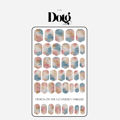 Pastel Abstract Nail Wraps Luxury Minimalist DIY Manicure & Pedicure Nails Stickers Fashionable Nails
