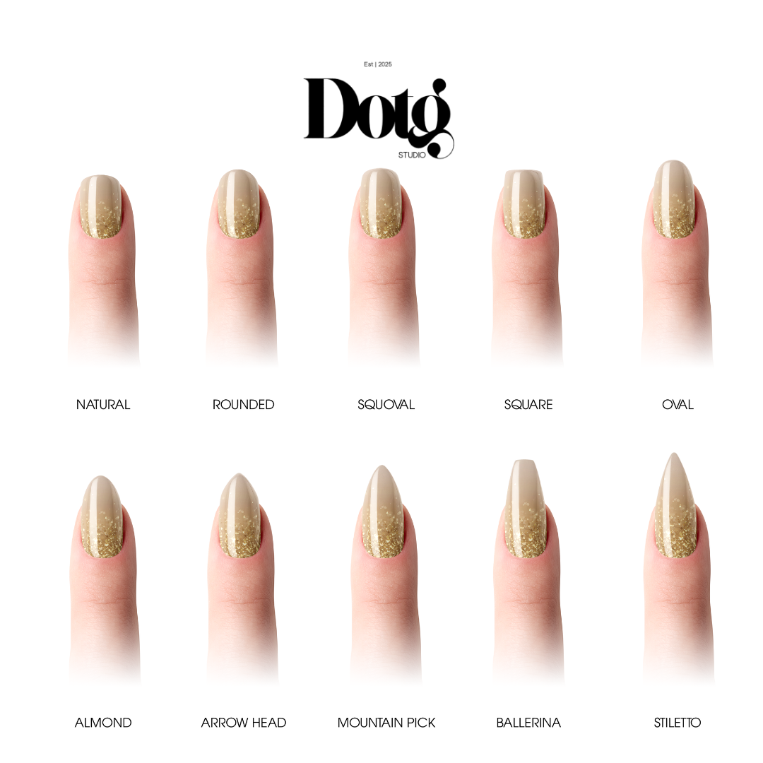 Gold Glitter Nail Polish Wraps DIY Manicure & Pedicure Glow Stickers Nail Decal Strips