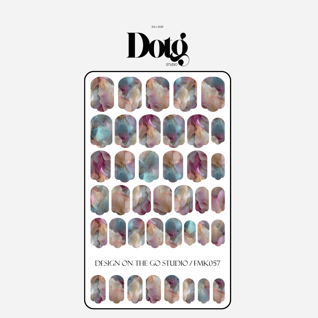 Ethereal Gold Vein Nail Polish Wraps DIY Manicure & Pedicure Floral Stickers Gift for Her
