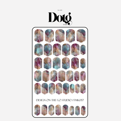 Ethereal Gold Vein Nail Polish Wraps DIY Manicure & Pedicure Floral Stickers Gift for Her