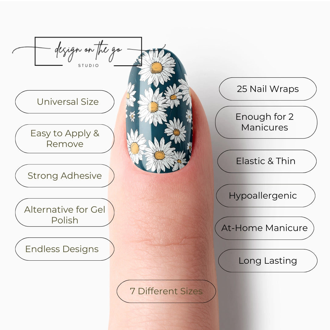 Summer Daisy Nail Wraps