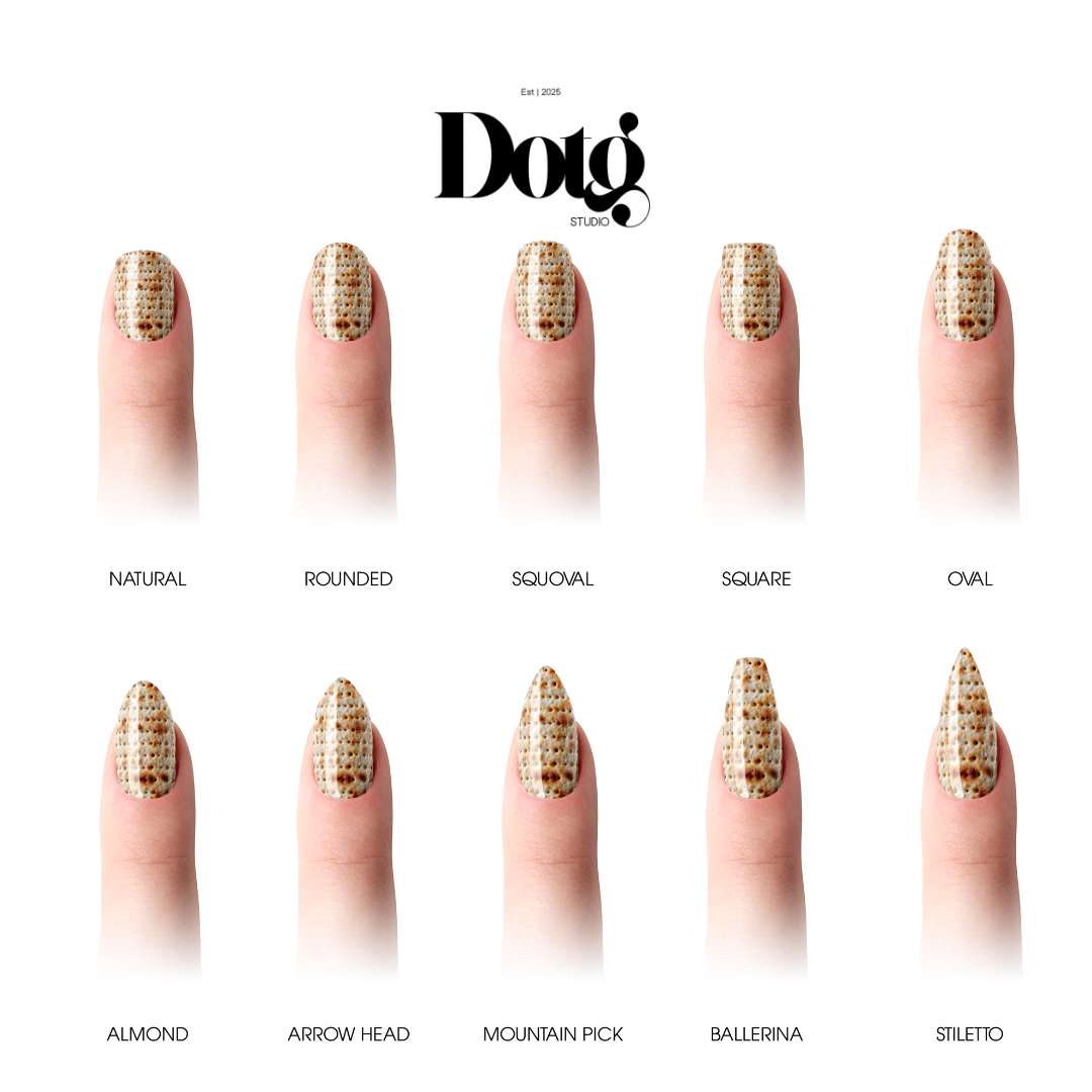 Matzah Nail Polish Wraps DIY Manicure & Pedicure Stickers Passover Nail Decal Strips
