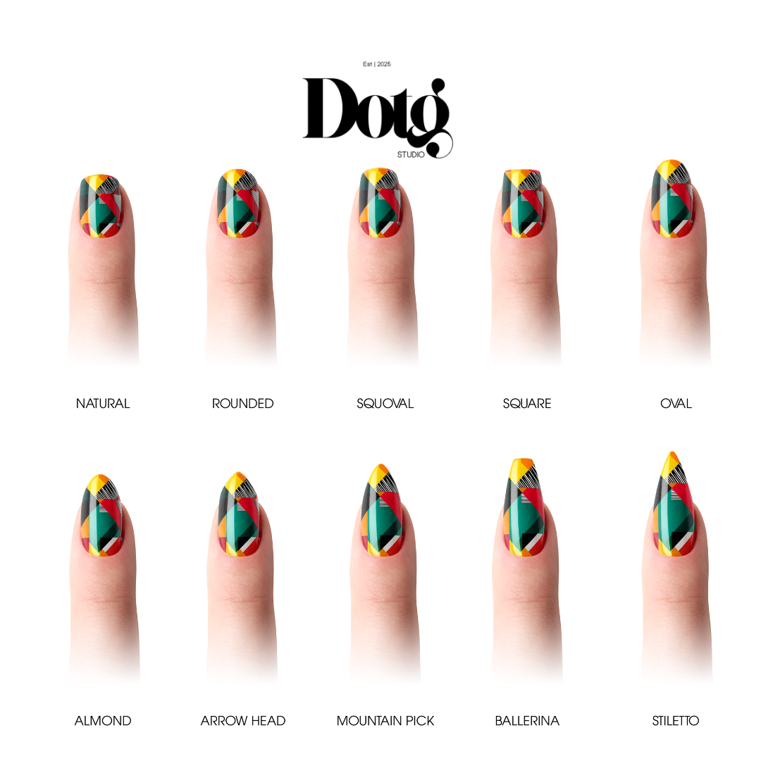 Color Blocks Nail Wraps •  Abstract Statement Nails  • Pedicure & Manicure Stickers