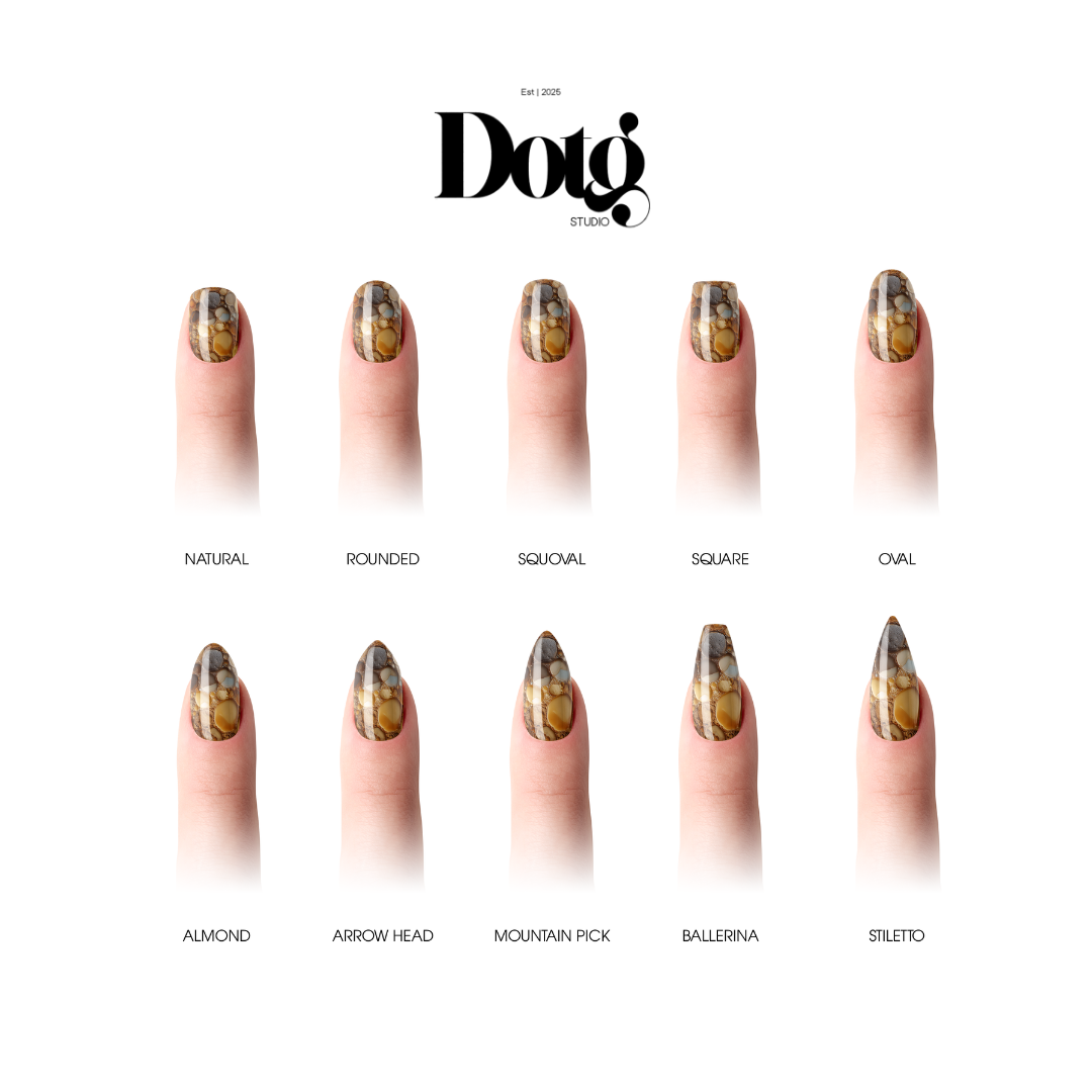 Brown Marble Nail Wrap DIY Manicure & Pedicure Stickers Neutral Nail Gift for Mom