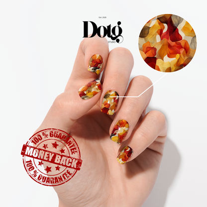 Autumn Flame Nail Polish Wraps DIY Manicure & Pedicure Stickers Nail Decal Strips