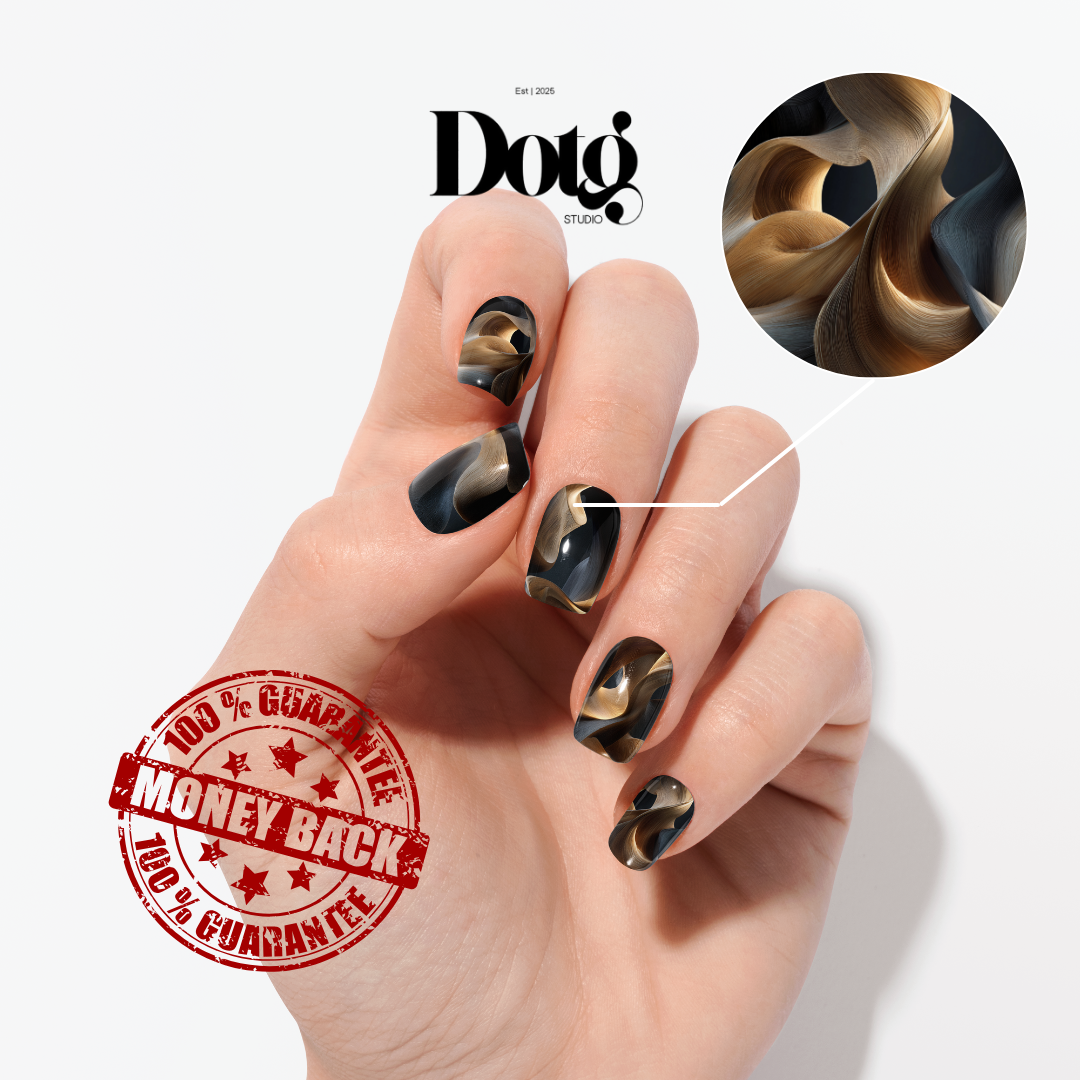 Gold Sand Nail Wraps DIY Manicure & Pedicure Nail Stickers Desert Decal Strips