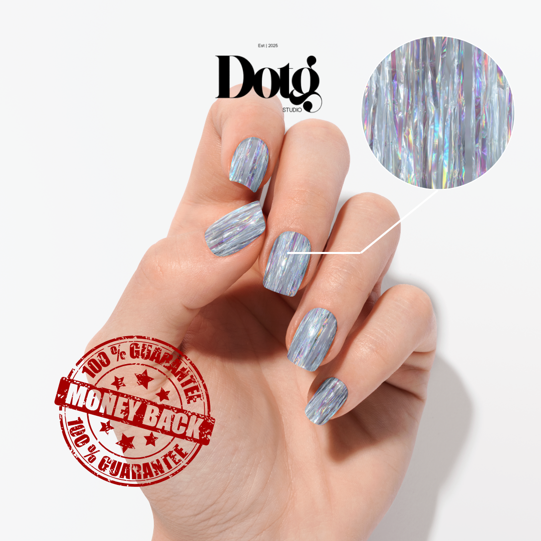 Holographic Nail Polish Wraps DIY Manicure Stickers Nail Decal Strips