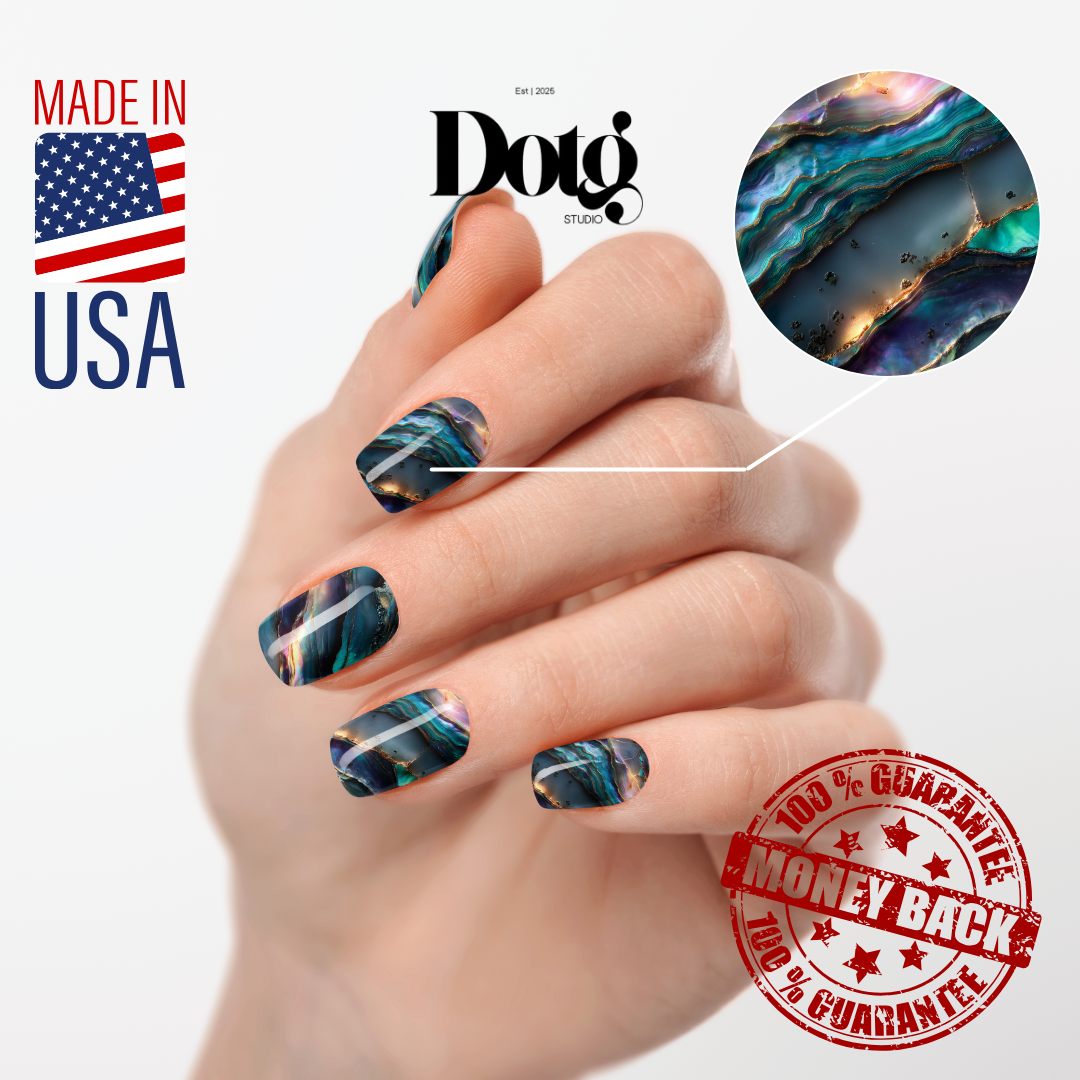 Cosmic Agate Nail Polish Wraps DIY Manicure and Pedicure Nail Stickers Decal Strips