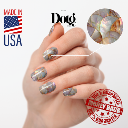 Seashell Pearl Nail Polish Wraps DIY Manicure & Pedicure Stickers Nail Decal Strips
