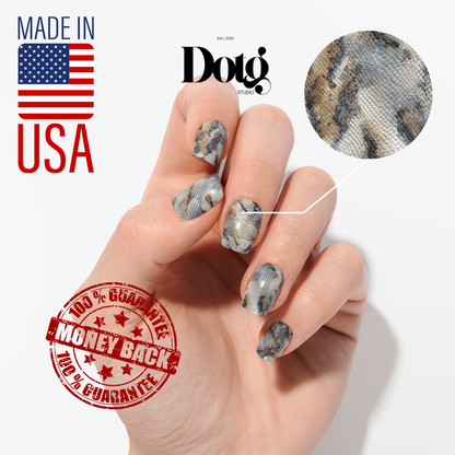 Neutral Snake Skin Nail Polish Wraps DIY Manicure & Pedicure Stickers Nail Decal Strips