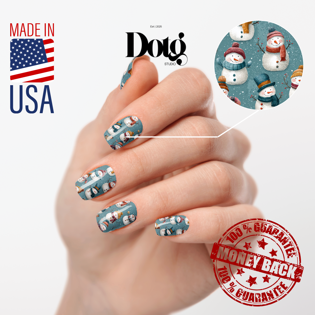Nail Wrap Snowman Nail Decal Christmas Day Strips DIY Manicure and Pedicure Stickers