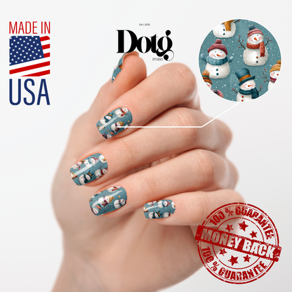 Nail Wrap Snowman Nail Decal Christmas Day Strips DIY Manicure and Pedicure Stickers