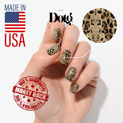 Classic Leopard Nail Polish Wraps DIY Manicure & Pedicure Animal Print Stickers Nail Decal Strips