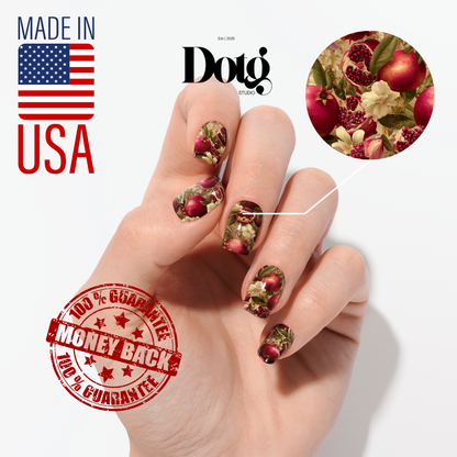 Pomegranate DeLuxe Nail Polish Wraps DIY Manicure & Pedicure Stickers Nail Decal Strips