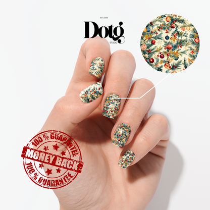 Christmas Tree Nail Polish Wraps DIY Manicure & Pedicure Stickers Nail Decal Strips