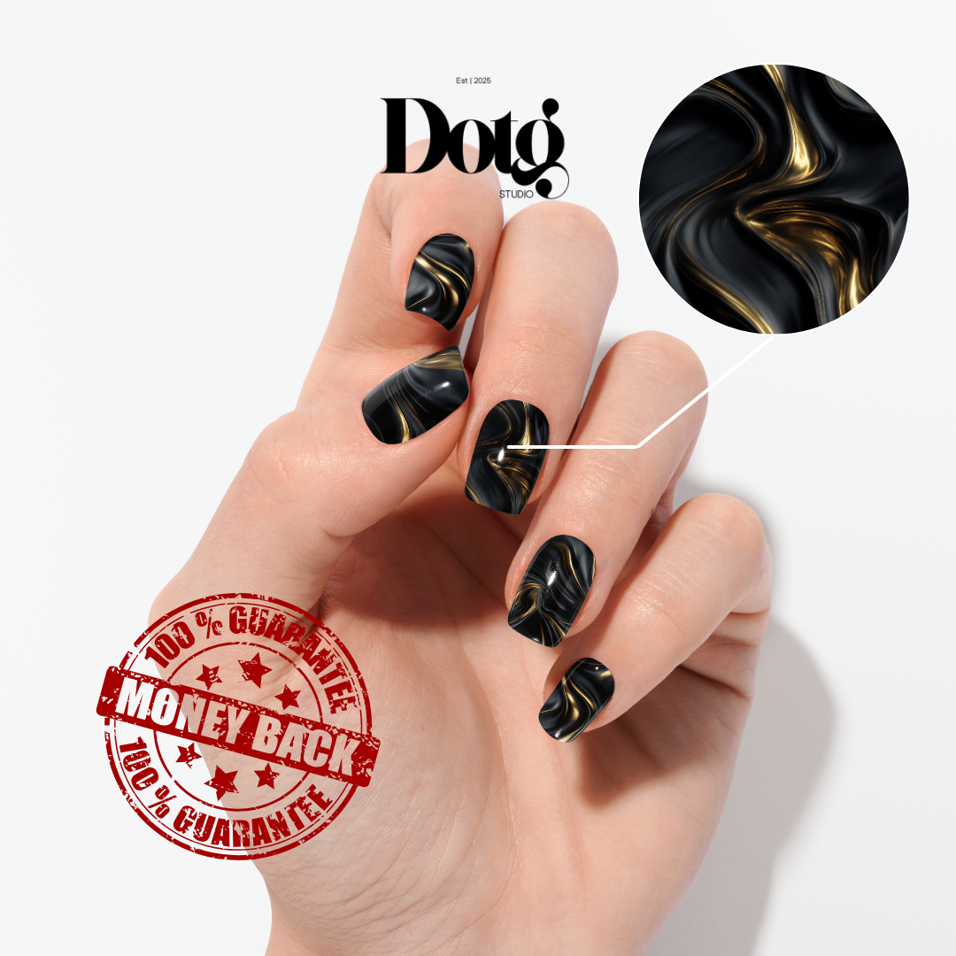 Black Velvet Nail Polish Wraps DIY Manicure and Pedicure Nail Stickers Decal Strips