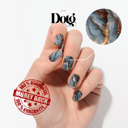Smoked Onyx Nail Polish Wraps DIY Manicure & Pedicure Stickers Nail Decal Strips