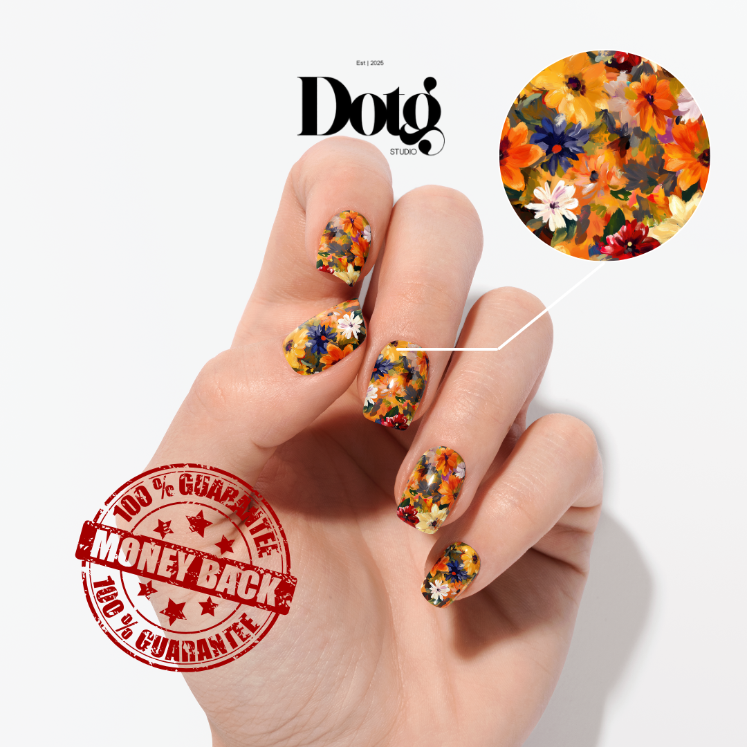 Floral Bloom Nail Polish Wraps DIY Manicure Stickers Nail Decal Strips