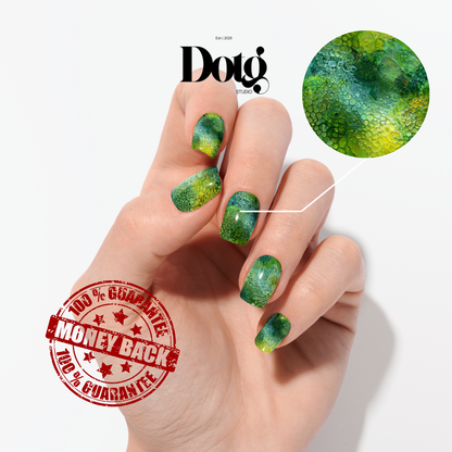 Emerald Cellular Nail Polish Wraps DIY Manicure & Pedicure Stickers Nail Decal Strips