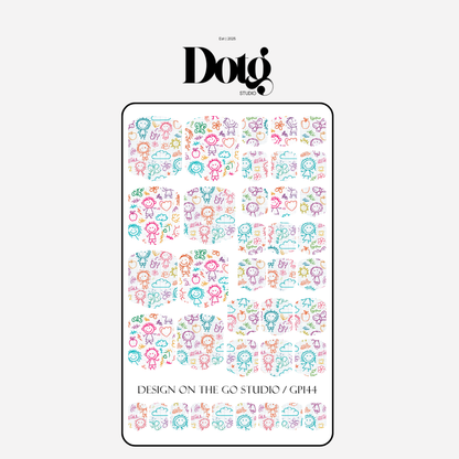 Back To School Doodle Nail Wraps DIY Manicure & Pedicure Teacher Appreciation Nail Stickers Classroom