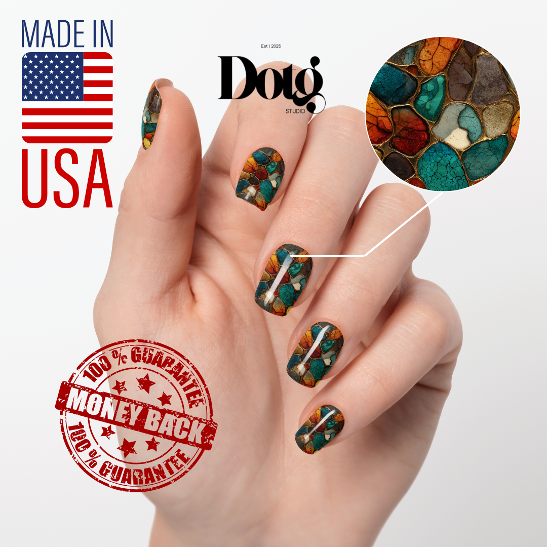 Mosaic Nail Polish Wraps DIY Manicure & Pedicure Stickers Nail Decal Strips