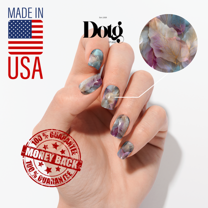 Ethereal Gold Vein Nail Polish Wraps DIY Manicure & Pedicure Floral Stickers Gift for Her