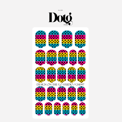 Color Polka Dot Nail Wraps DIY Manicure & Pedicure Stickers Art Nail Decal Strips