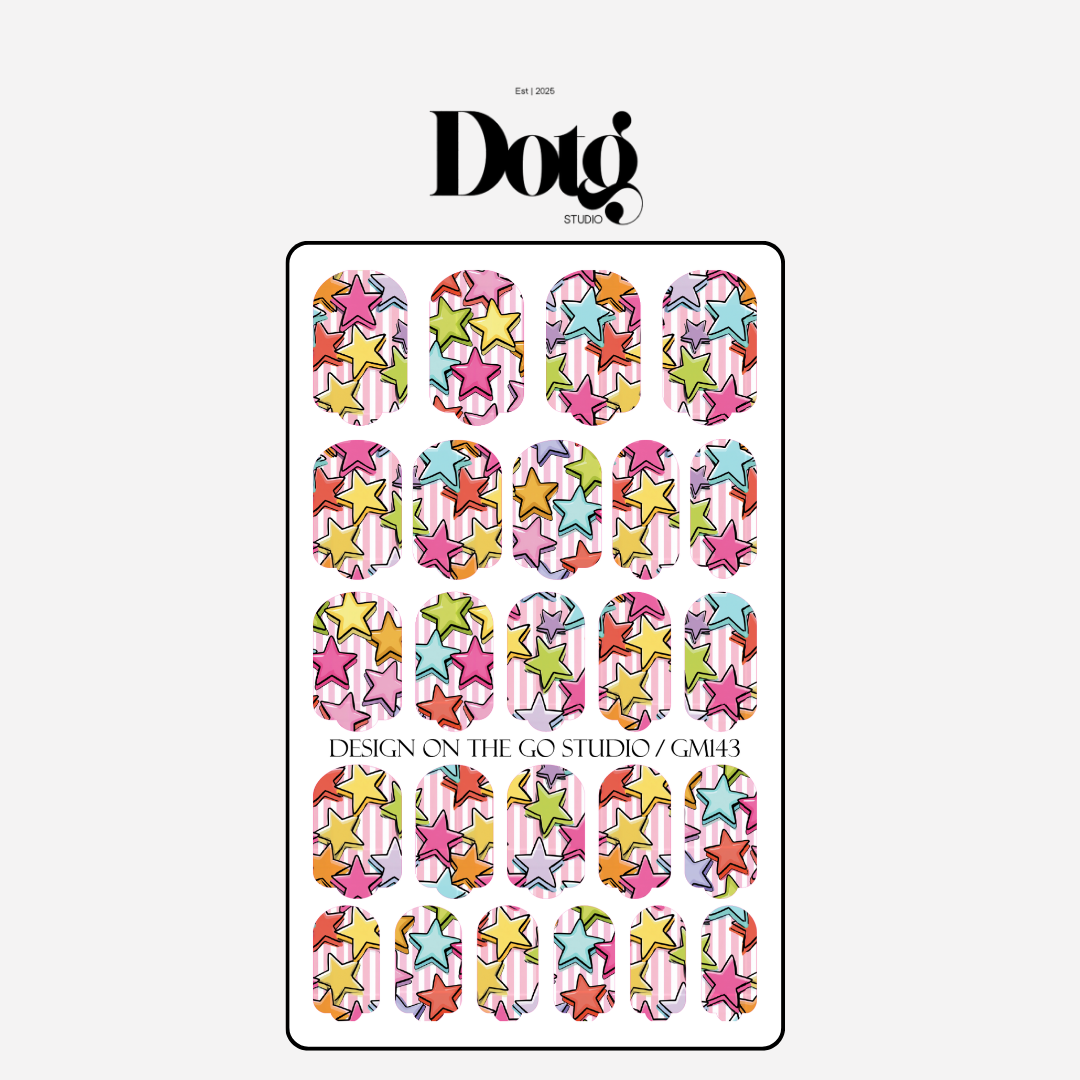 Stars Festival Nail Wraps DIY Manicure & Pedicure Retro Cartoon Nail Stickers Pop Art Strips