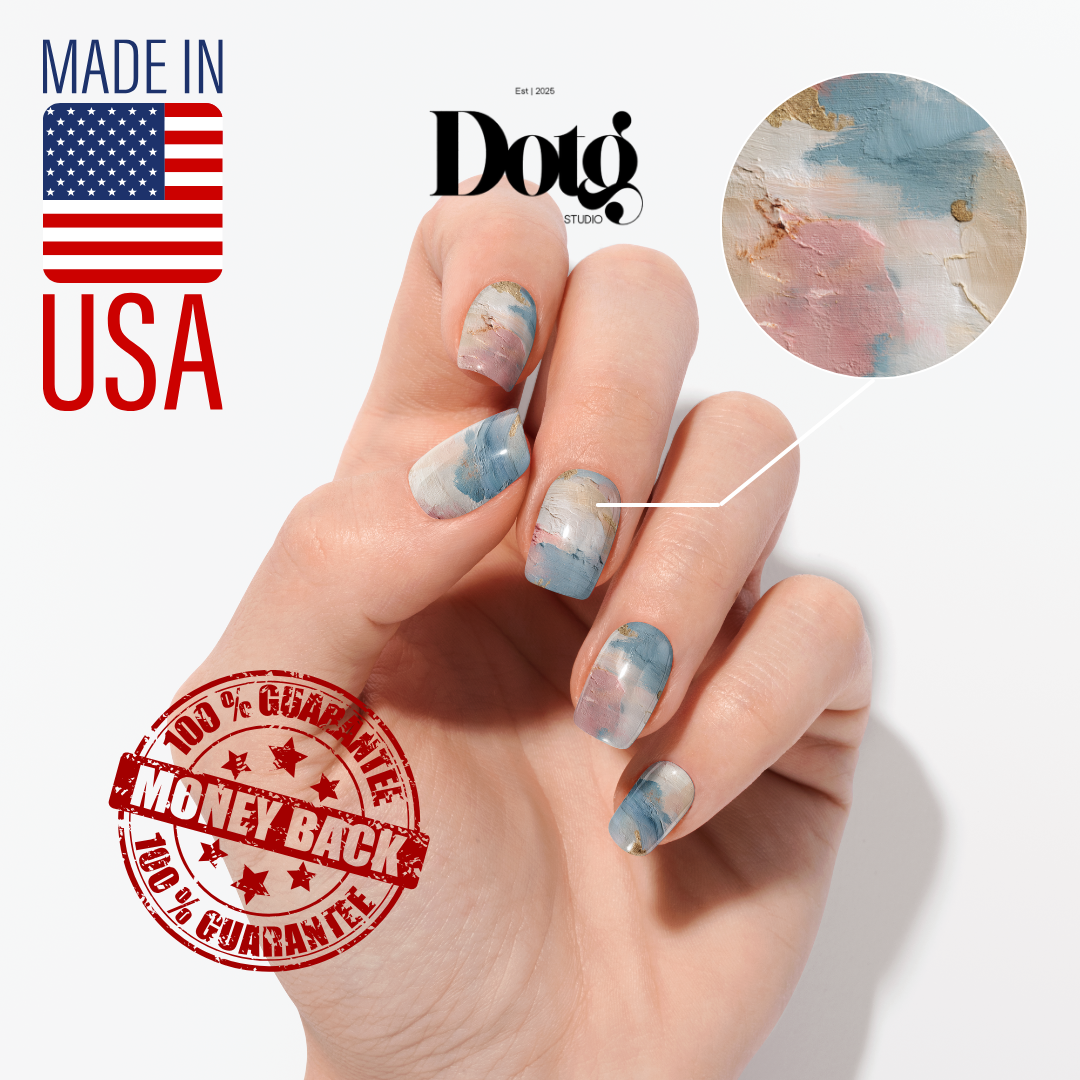 Pastel Abstract Nail Wraps Luxury Minimalist DIY Manicure & Pedicure Nails Stickers Fashionable Nails