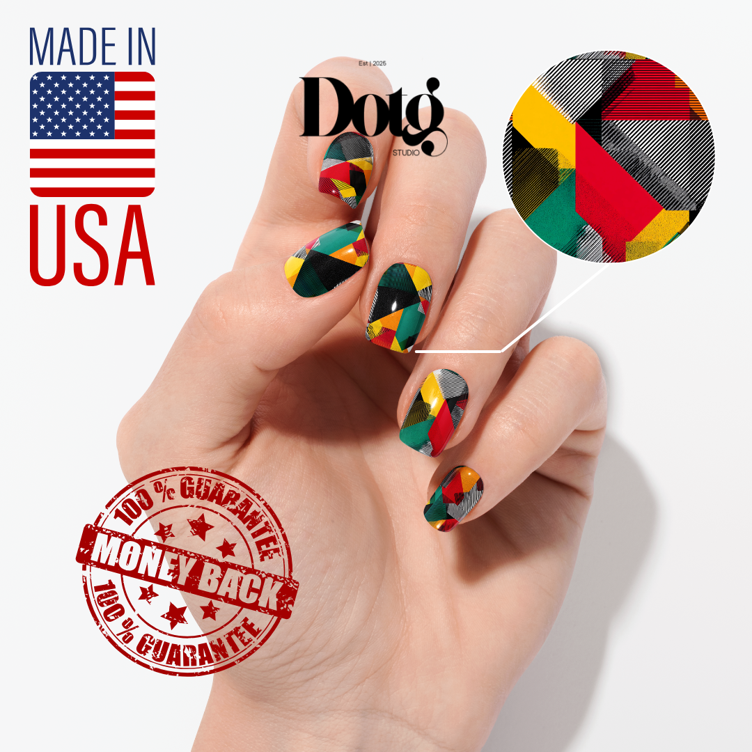 Color Blocks Nail Wraps •  Abstract Statement Nails  • Pedicure & Manicure Stickers