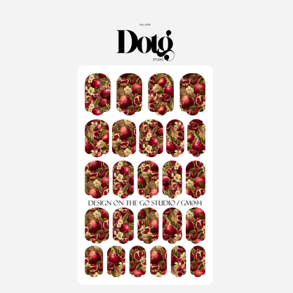 Pomegranate DeLuxe Nail Polish Wraps DIY Manicure & Pedicure Stickers Nail Decal Strips