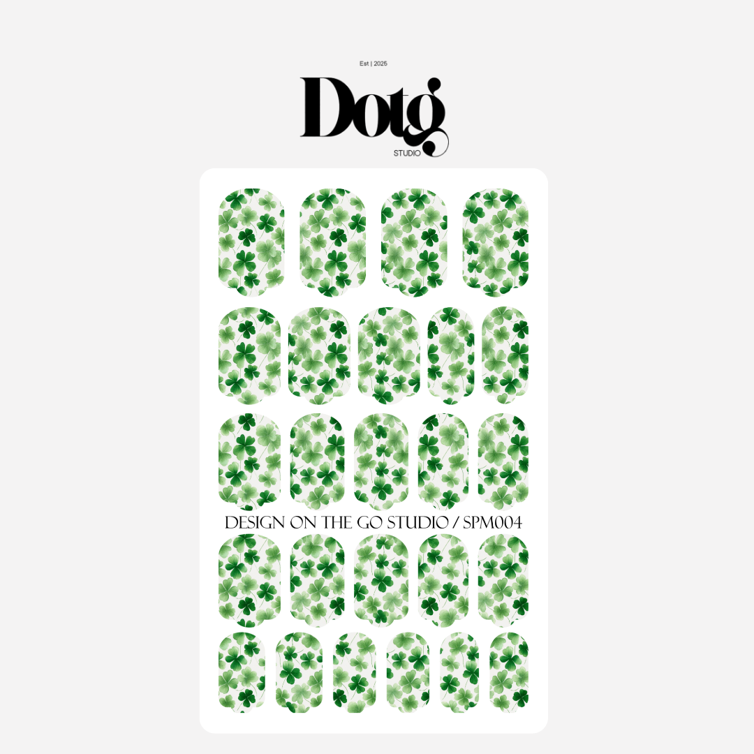 St. Patrick's Day Clover Nail Wrap DIY Manicure & Pedicure Stickers Nail Decal Strips