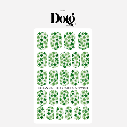 St. Patrick's Day Clover Nail Wrap DIY Manicure & Pedicure Stickers Nail Decal Strips