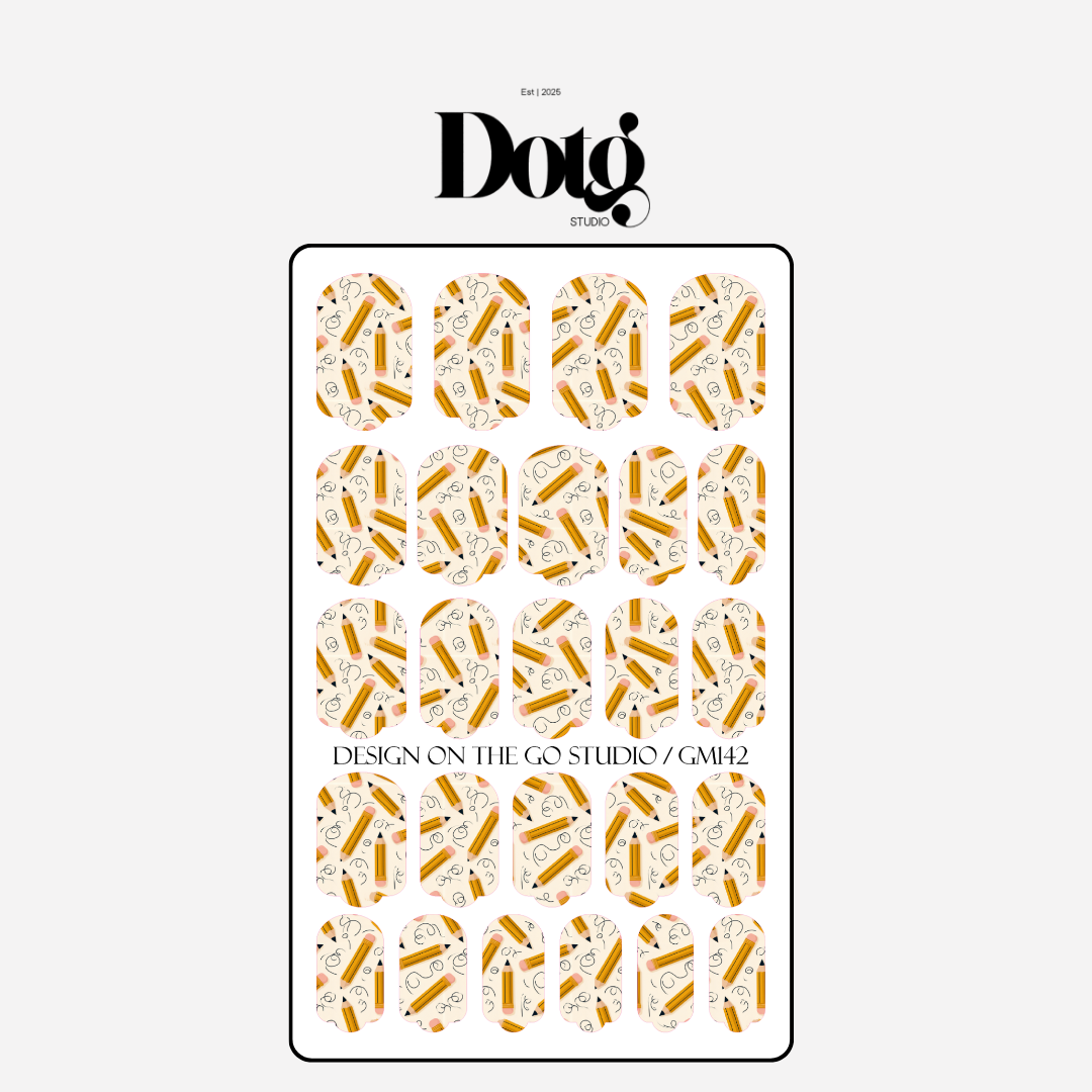 Back To School Nail Wraps DIY Manicure & Pedicure Teacher Appreciation Nail Stickers Classroom Strips