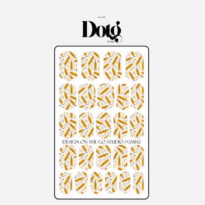 Back To School Nail Wraps DIY Manicure & Pedicure Teacher Appreciation Nail Stickers Classroom Strips