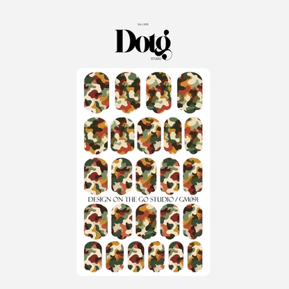 Abstract Camouflage Nail Polish Wraps DIY Manicure & Pedicure Stickers Nail Decal Strips