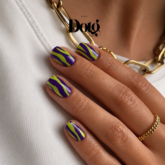 Purple Green Nail Wraps