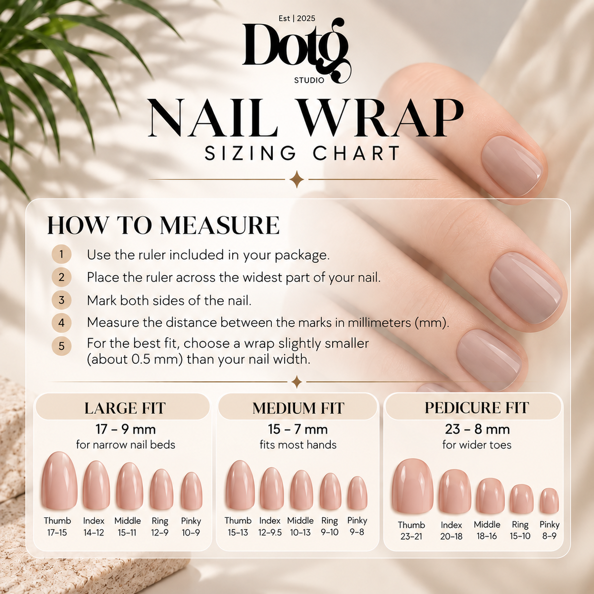 Brown Marble Nail Wrap DIY Manicure & Pedicure Stickers Neutral Nail Gift for Mom