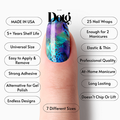 Electric Space Nail Wraps Abstract Manicure & Pedicure Nail Design Stickers