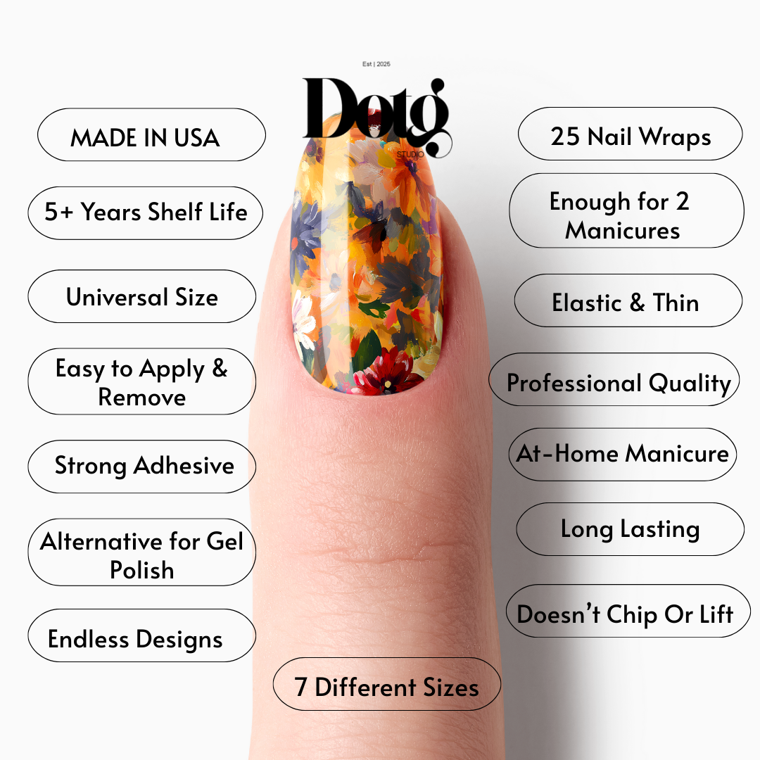 Floral Bloom Nail Polish Wraps DIY Manicure Stickers Nail Decal Strips