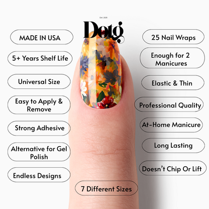 Floral Bloom Nail Polish Wraps DIY Manicure Stickers Nail Decal Strips