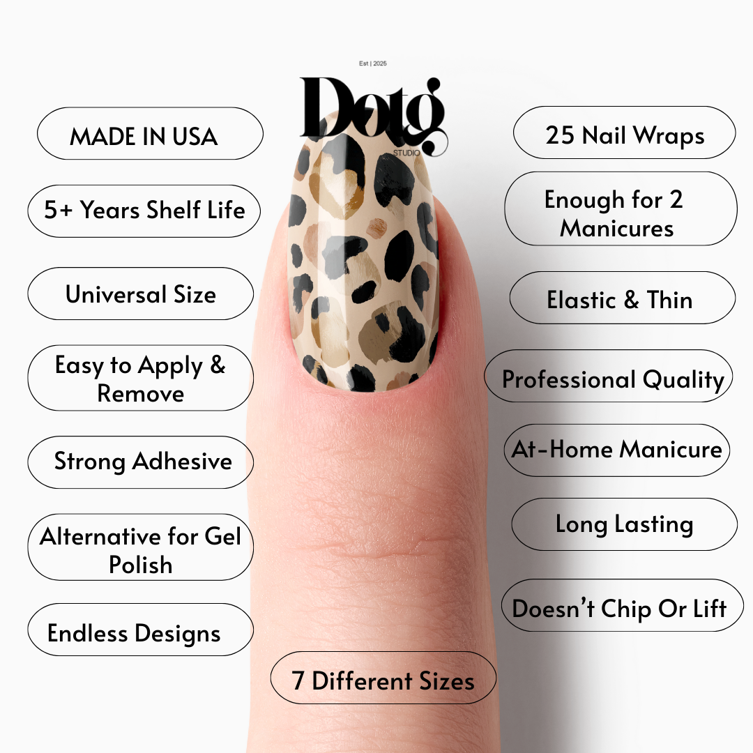 Savanah Glam Nail Polish Wraps DIY Manicure & Pedicure Stickers Nail Decal Strips