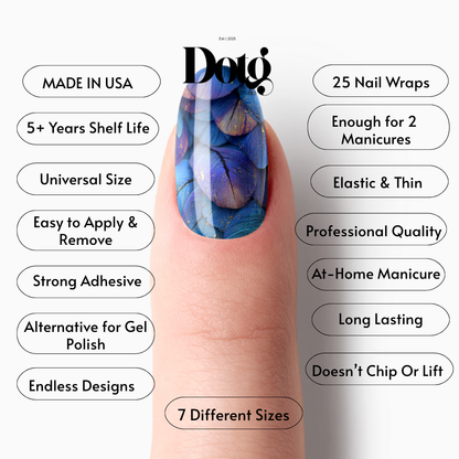 Galaxy Nail Polish Wraps DIY Manicure and Pedicure Nail Stickers Decal Strips