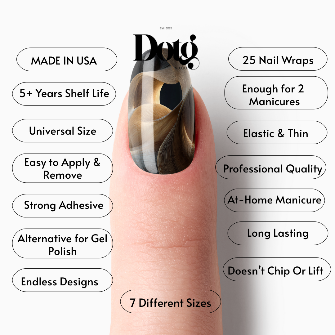Gold Sand Nail Wraps DIY Manicure & Pedicure Nail Stickers Desert Decal Strips