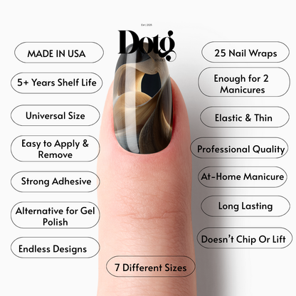 Gold Sand Nail Wraps DIY Manicure & Pedicure Nail Stickers Desert Decal Strips