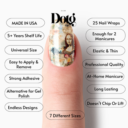 Paris Day Nail Polish Wraps DIY Manicure Stickers Nail Decal Strips