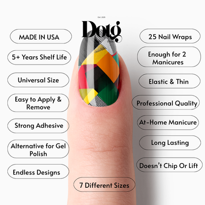 Color Blocks Nail Wraps •  Abstract Statement Nails  • Pedicure & Manicure Stickers
