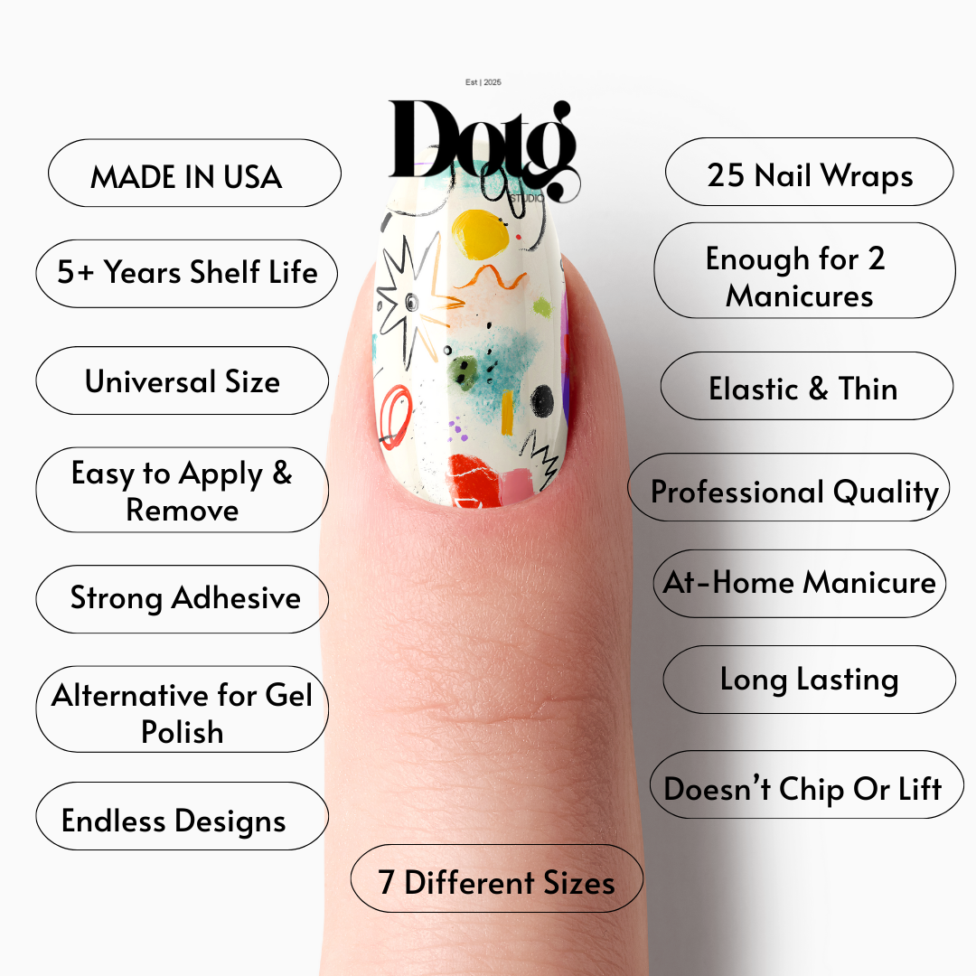 Modern Art Nail Polish Wraps DIY Muse Manicure & Pedicure Stickers Nail Decal Strips