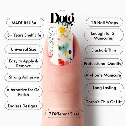 Modern Art Nail Polish Wraps DIY Muse Manicure & Pedicure Stickers Nail Decal Strips