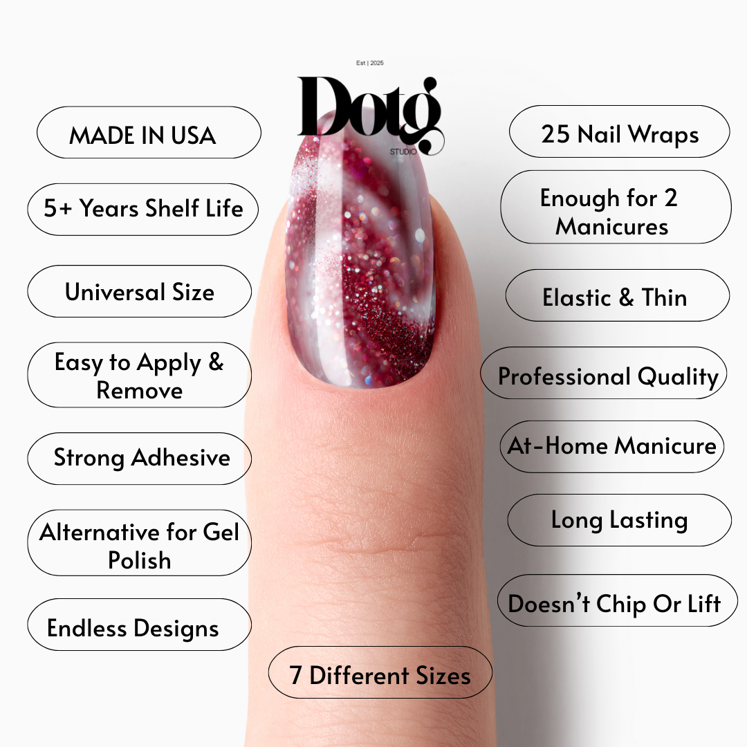 Peppermint Swirl Nail Polish Wraps DIY Christmas Manicure Stickers Nail Decal Strips